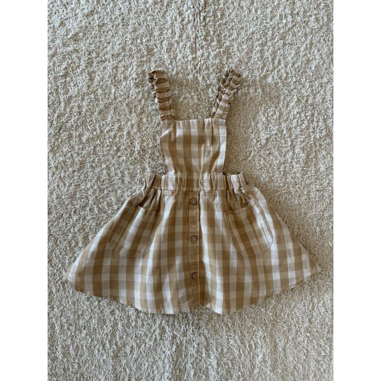 Pre Loved Kariertes Kleid von Lil’ Atelier I Beige I Gr. 92