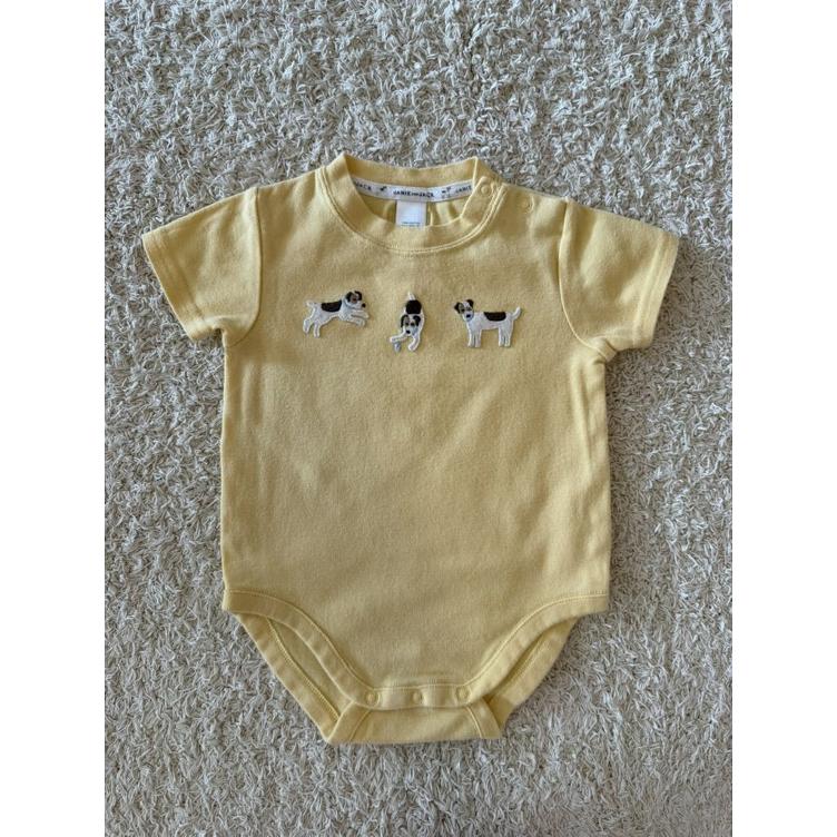 Pre Loved Kurzarmbody von Janie and Jack I Pastellgelb I Gr. 6–12M
