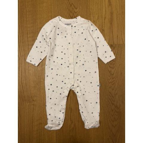 Pre-Loved Strampler von Vertbaudet | Weiss mit Sternen | Grösse: 68
