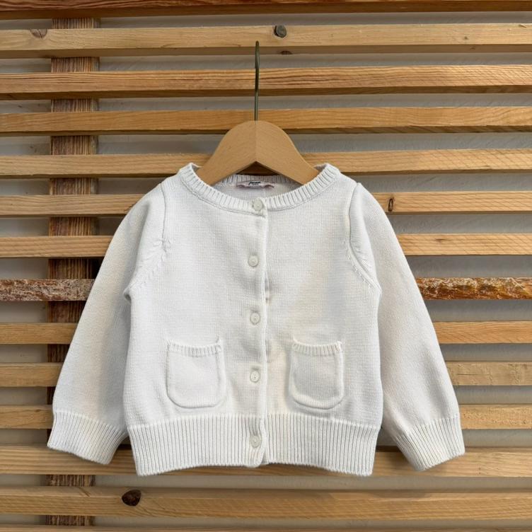 Pre Loved Strickjacke von Jacadi Paris I Weiss I Gr. 74/80