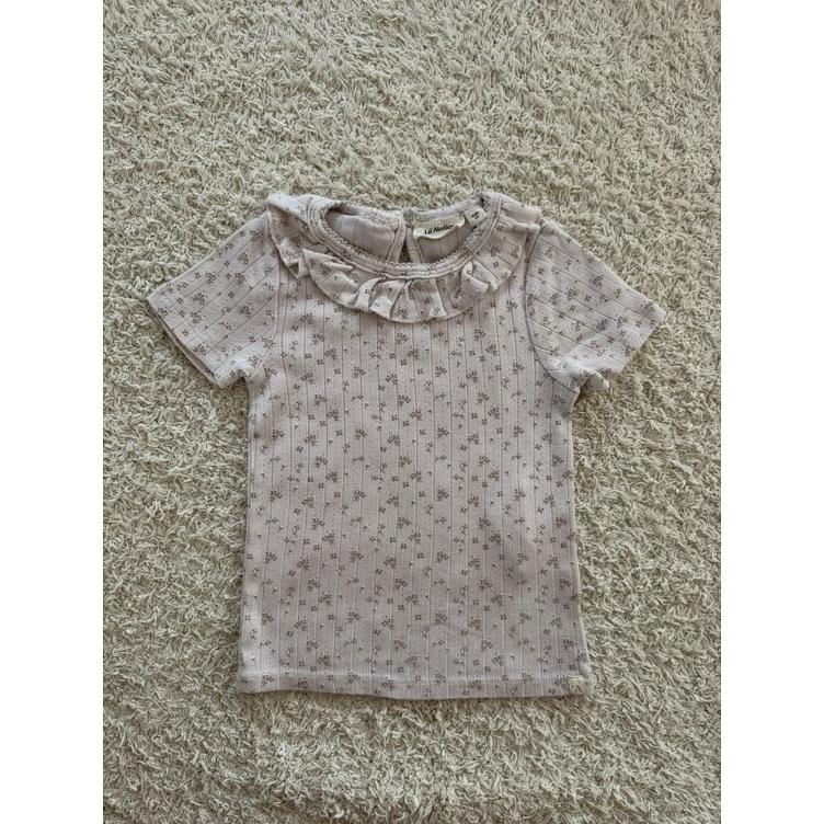 Pre Loved T-Shirt von Lil’ Atelier I Rosa mit Blumenprint I Gr. 92
