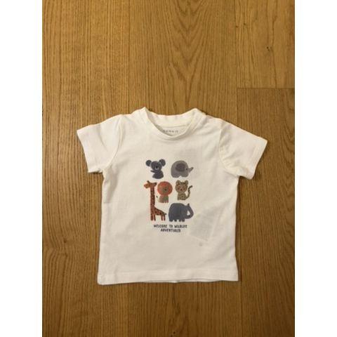 Pre-Loved T-Shirt von Name It | Weiss mit Print | Grösse: 56