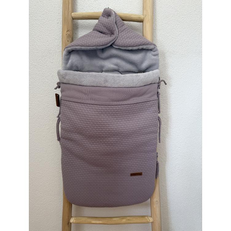 Pre Loved Winter-Fusssack für Babyschale von Baby`s Only I Lilac & Grau