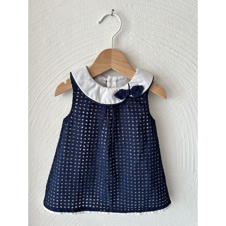Pre-Loved Kleid von Mayoral | Farbe: Navyblau & Weiss | Grösse: 62