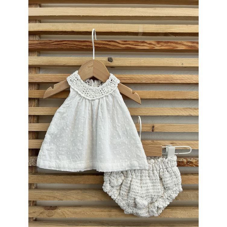 Pre-Loved Set von Sfera | Top & Bloomers | Farbe: Weiss | Grösse: 56