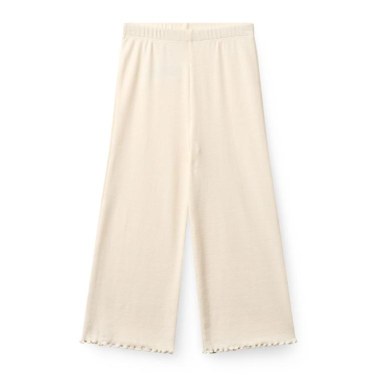 Copenhagen Colors Modal Rib Wide Pants – CREAM