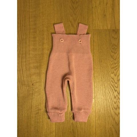 Pre-Loved Strick-Trägerhose von Disana | Rosa | Grösse: 0–3M