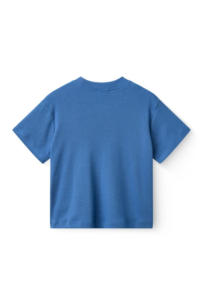 Copenhagen Colors Modal Rib T-Shirt mit Dropped Shoulder – SHARP BLUE - 1