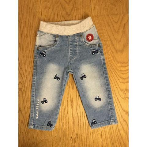 Pre-Loved Hose von Bondi | Denim mit Traktor-Applikationen | Grösse: 68