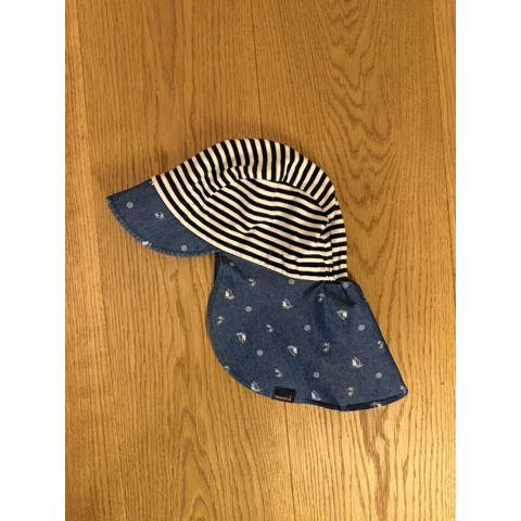 Pre-Loved Sommerhut von Maximo | Denim & Blau Gestreift | Grösse: 49/51