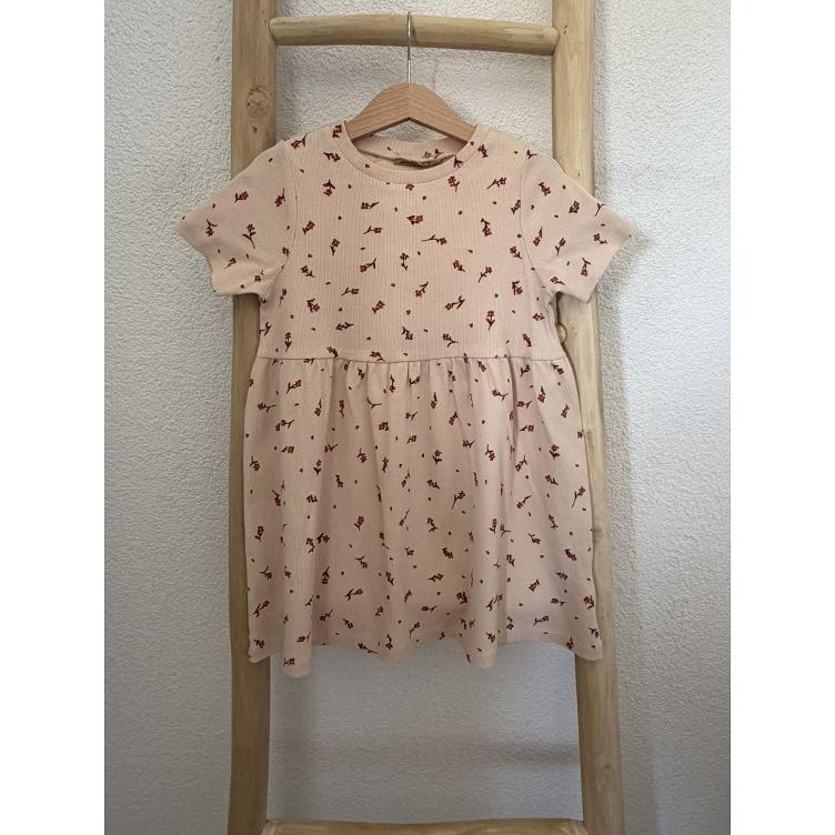 Pre Loved Kleid von Wheat I Rosa mit Blumenprint I Gr. 110