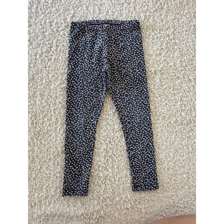 Pre Loved Leggings von Wheat I Blau mit Blumenprint I Gr. 104