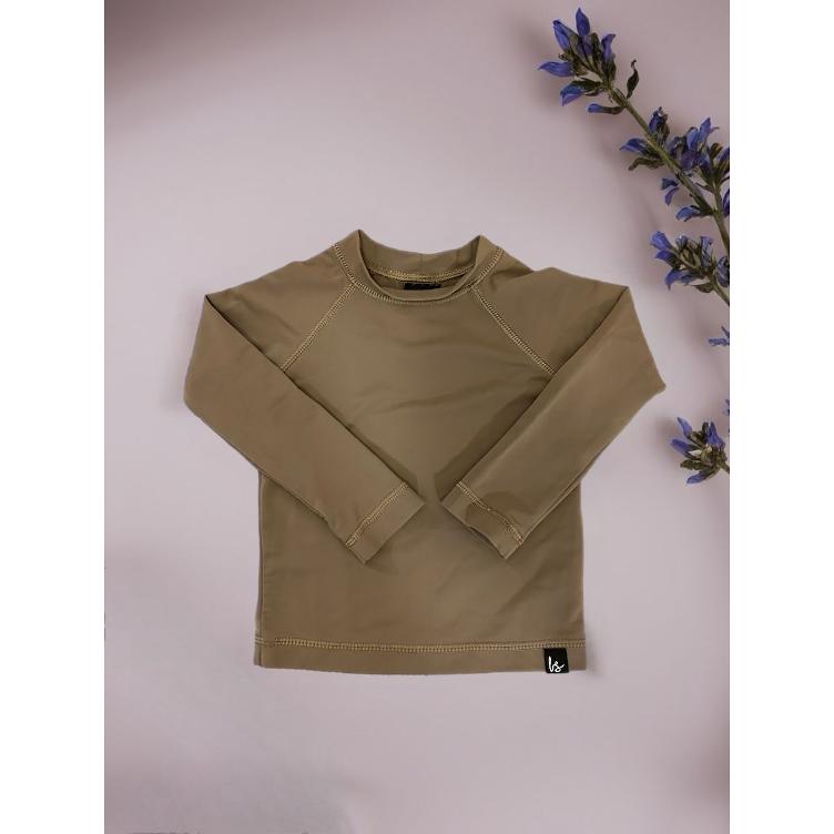 Pre-Loved Bade-T-Shirt | Beige-Braun | Grösse: 74/80