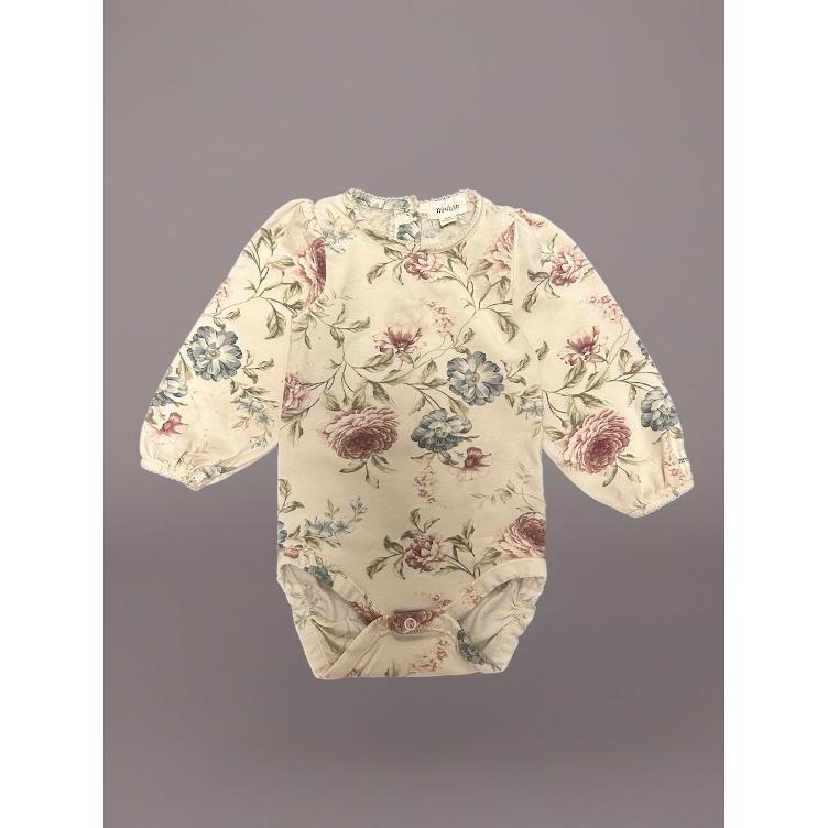 Pre-Loved Body von Newbie | Floral mit Ballonärmeln | Grösse: 68