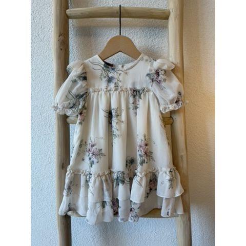 Pre-Loved Floral Chiffon Dress von Newbie I Grösse 86