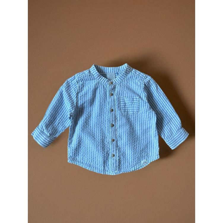 Pre-Loved Hemd von Lindex | Hellblau gestreift | Grösse: 68