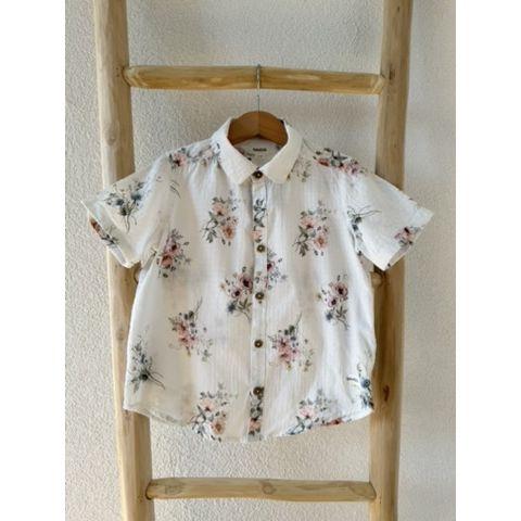 Pre-Loved Short Sleeve Floral Shirt von Newbie I Grösse 104