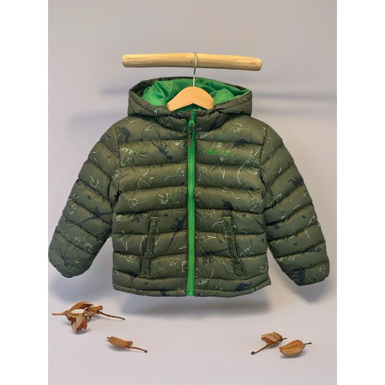 Pre-Loved Steppjacke von Mountain Warehouse | Dinosaurier-Print | Grösse: 92/98