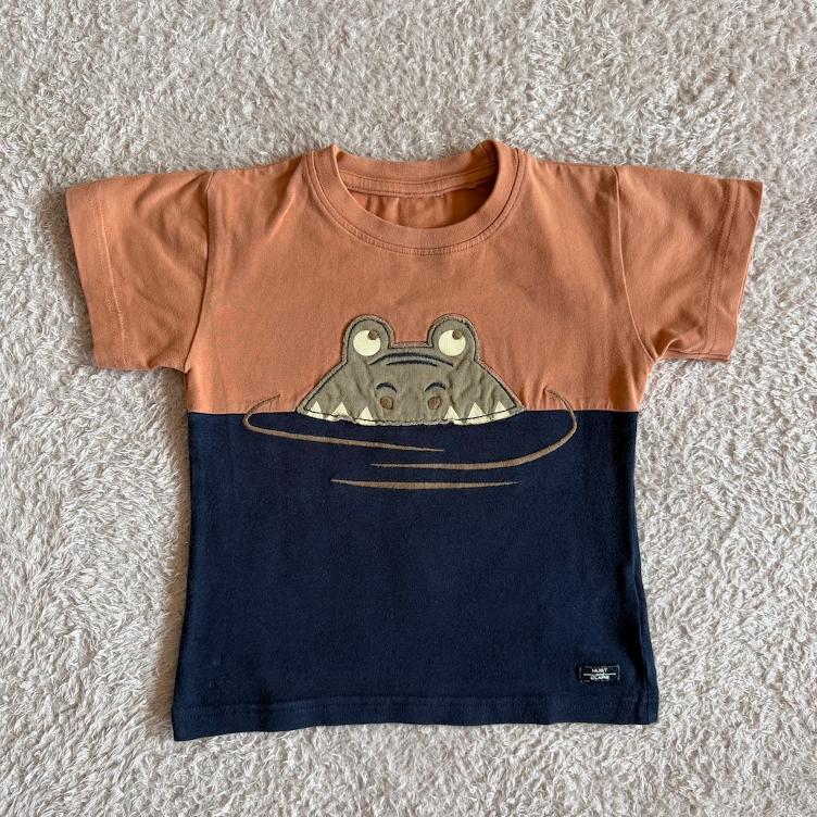 Pre Loved T-Shirt von Hust & Claire I Orange/Navy Blau I Gr. 74