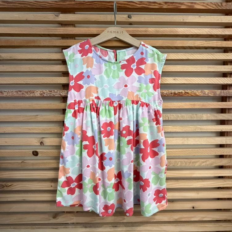 Pre Loved Viscose Kleid von Tom Tailor I Blumenprint I Gr. 116