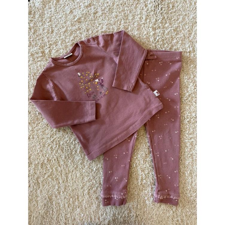 Pre Loved Oberteil & Leggings Set von Salt and Pepper I Mauve-Rosa I Gr. 86