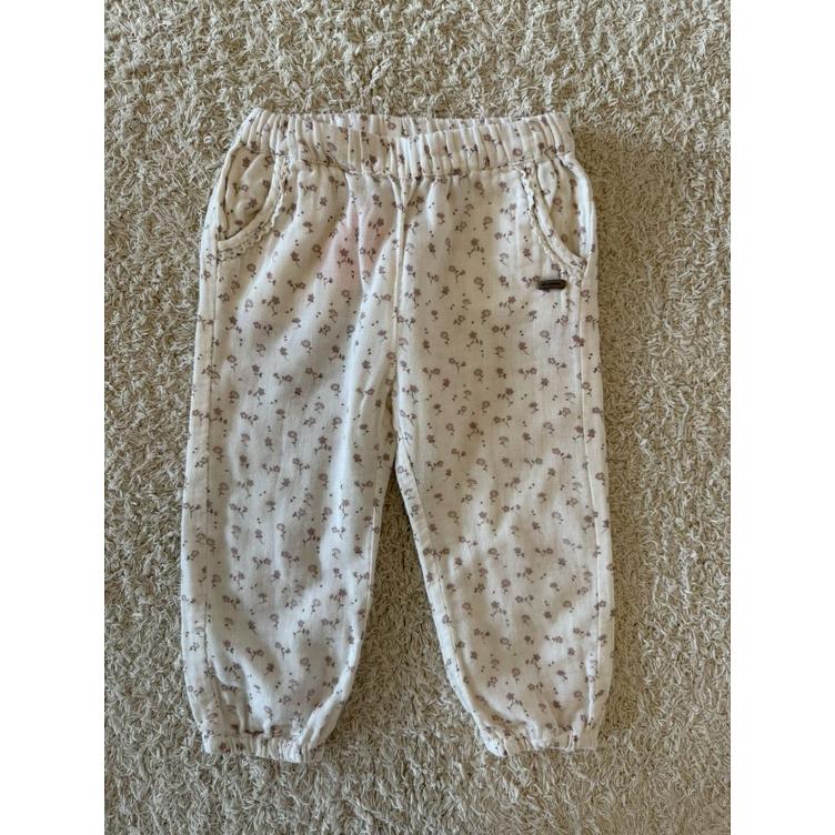 Pre Loved Sommerhose von Minymo I Weiss mit Blumenprint I Gr. 86