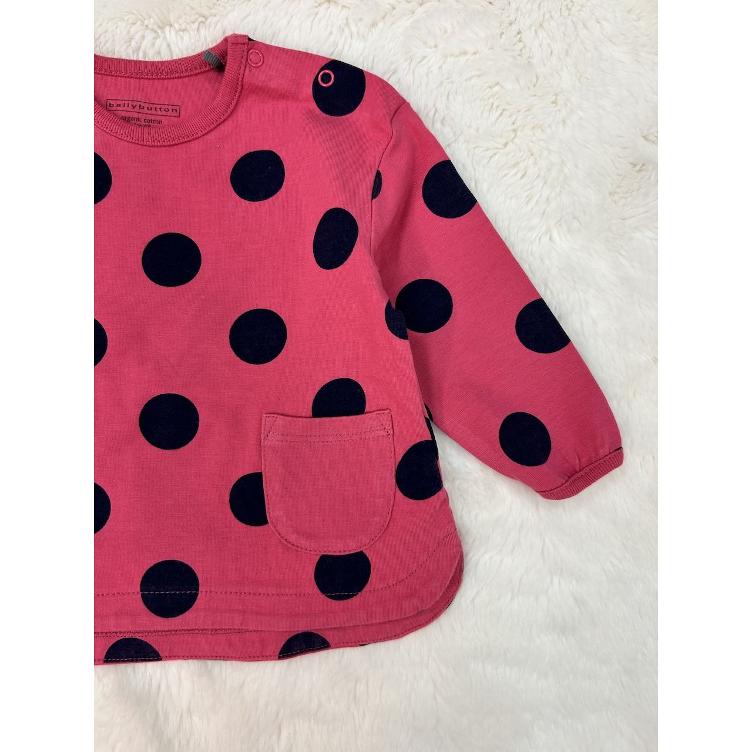 Pre‑Loved T-Shirt von Bellybutton mit Punkten & Tasche | Grösse: 68