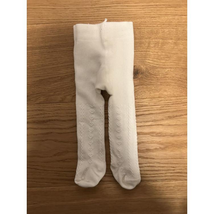 Pre-Loved Newbie Strumpfhose | Jacquard Knit | Weiss | Grösse: 50/56