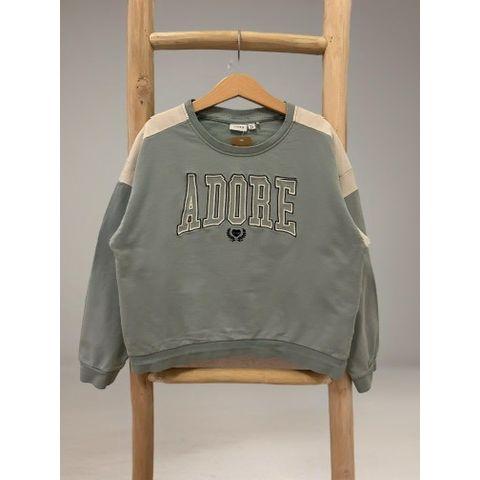 Pre-Loved Name It Sweatshirt | Mintgrün mit Schrift | Grösse: 134/140