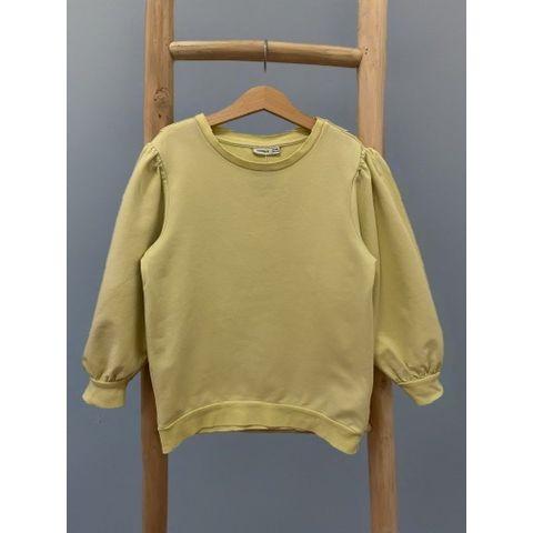 Pre-Loved Name It Sweatshirt | Neon Gelb | Puffärmel | Grösse: 134/140