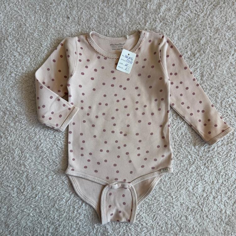 Pre Loved Body von Minymo I Rosa mit Punkten I Gr. 86