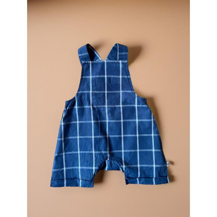 Pre-Loved Latzhose | Blau/Cashmere kariert | Grösse: 68