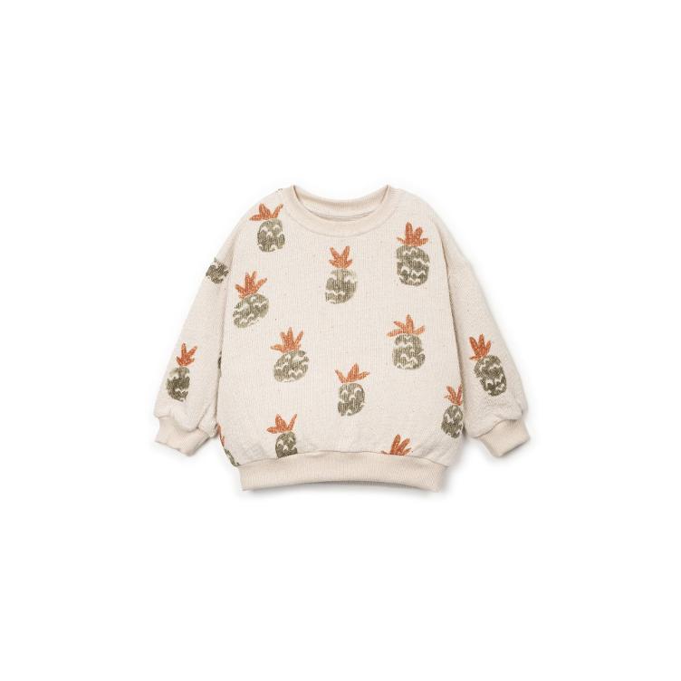 PLAY UP – Printed Embellished Jersey Sweater aus regenerativer Baumwolle & recycelter Baumwolle