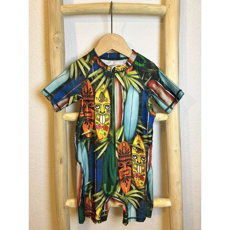 Pre-Loved UV-Schwimmanzug von Molo | Blau mit Print | Grösse: 92/98