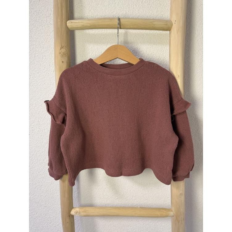 Pre-Loved Sweatpullover – PLAY UP I Altrosa / Dusty Rose I Grösse 98