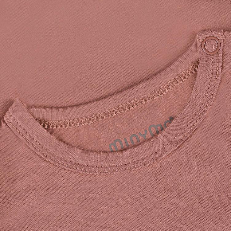 Minymo Langarm Body aus Bambusviskose – Pink Withered Rose - 1