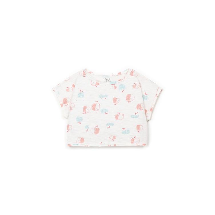 PLAY UP – Printed Flamé Jersey T-Shirt aus 100% Bio-Baumwolle Produktbeschreibung