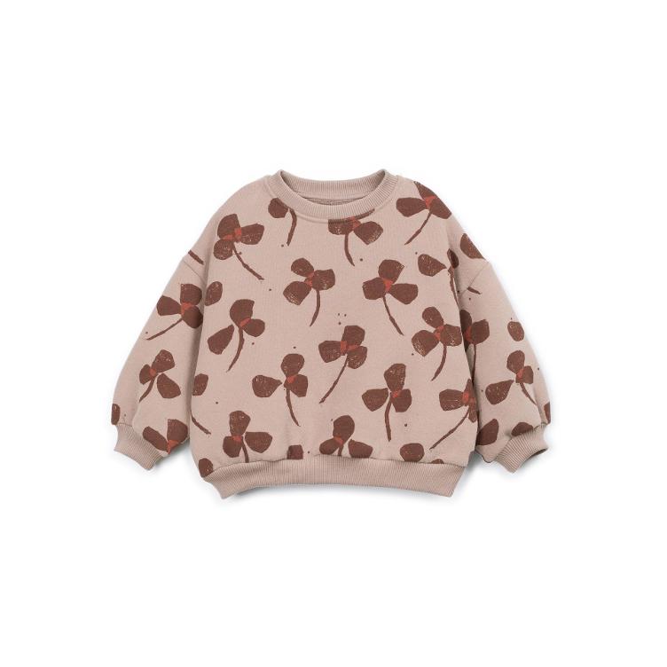 Play Up Printed Fleece Sweater – Drawing Blumen-Print