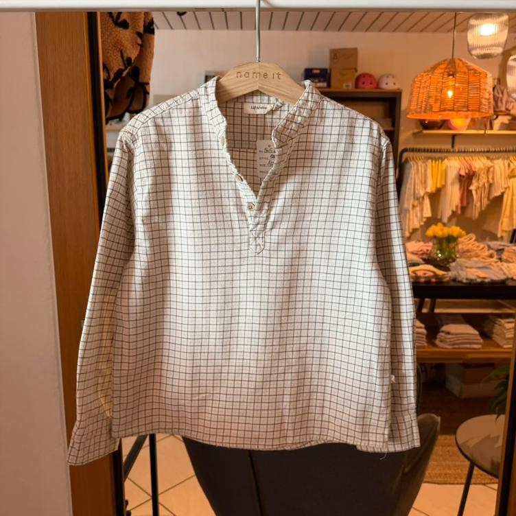 Pre Loved Hemd von Lil` Atelier I Cream Kariert I Gr. 122/128