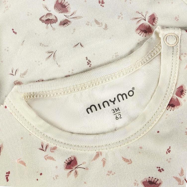 Minymo Baby Body Kurzarm aus Bambusviskose – Rose Peach Whip - 1