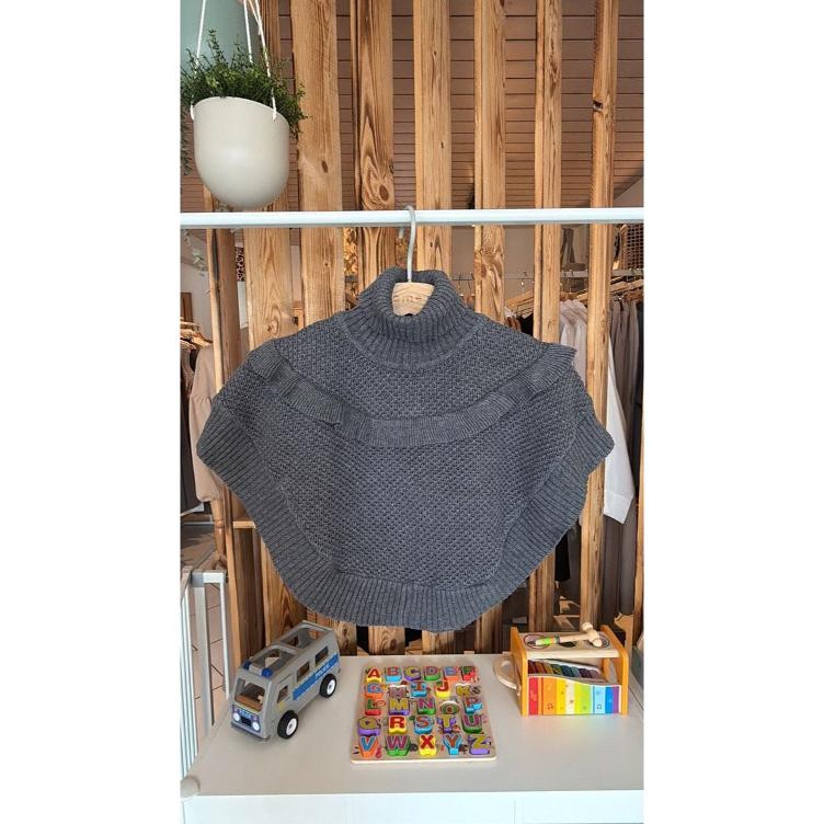 Pre Loved Poncho von Hust & Claire I Grau I Gr. 80/92