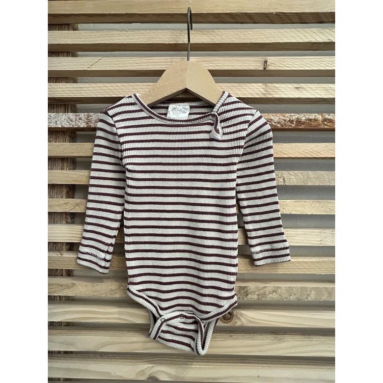 Pre‑Loved Langarm-Body von Petit Piao | Grösse: 68 - 0