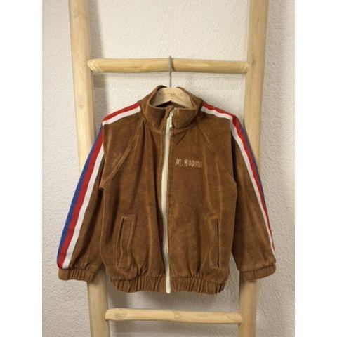 Pre-Loved Terry Jacket von Mini Rodini in Cognac Braun I Grösse 116/122
