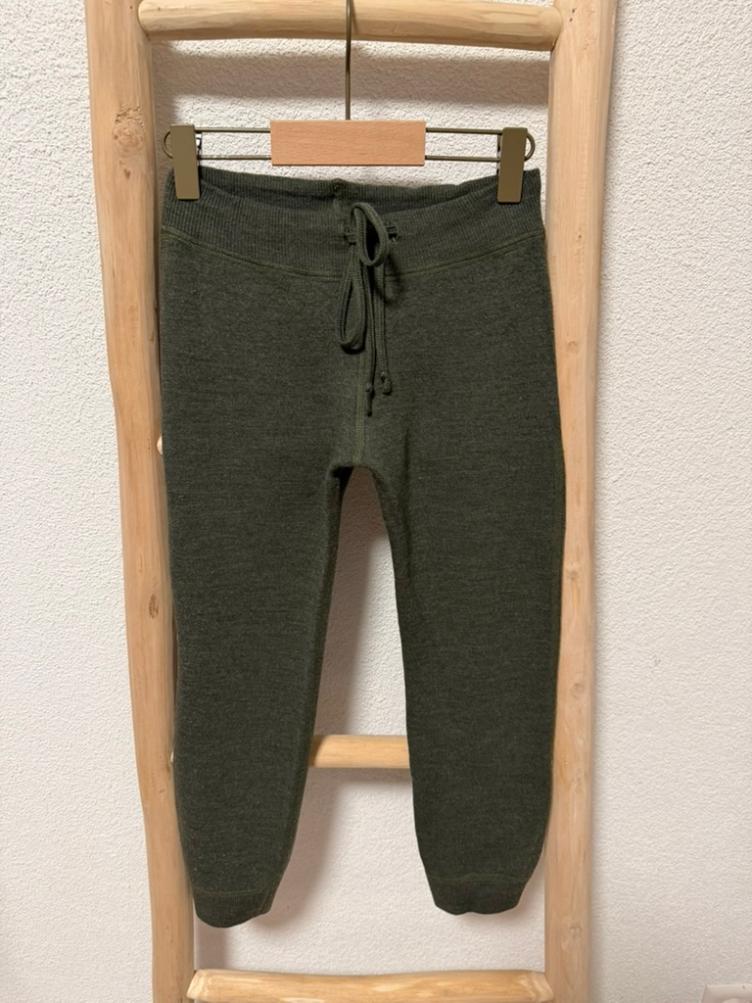 Pre-Loved Wollfleece Hose von Dilling | Olivegrün | Grösse: 122/128 - 2