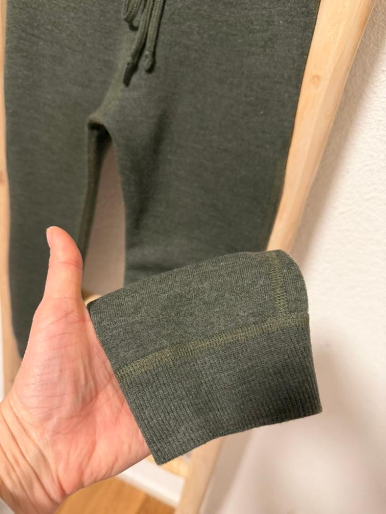 Pre-Loved Wollfleece Hose von Dilling | Olivegrün | Grösse: 122/128 - 0