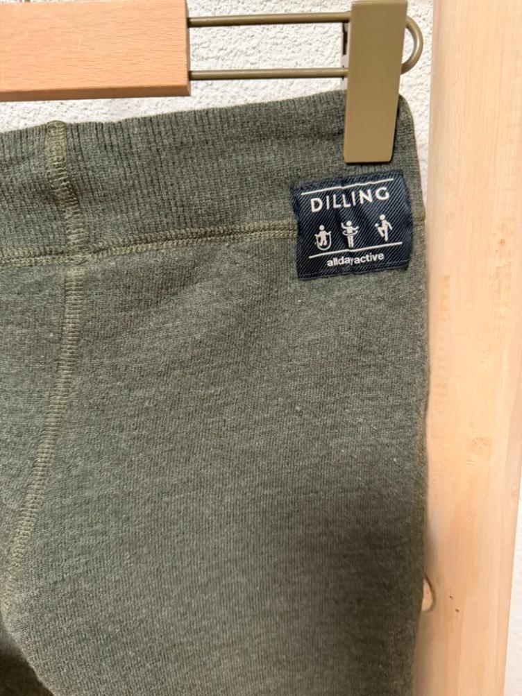 Pre-Loved Wollfleece Hose von Dilling | Olivegrün | Grösse: 122/128 - 1