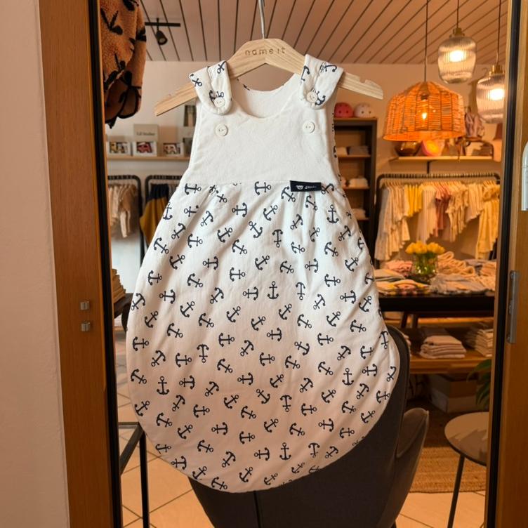 Pre Loved Schlafsack von Alvi I Weiss/Navy I Gr. 50/62