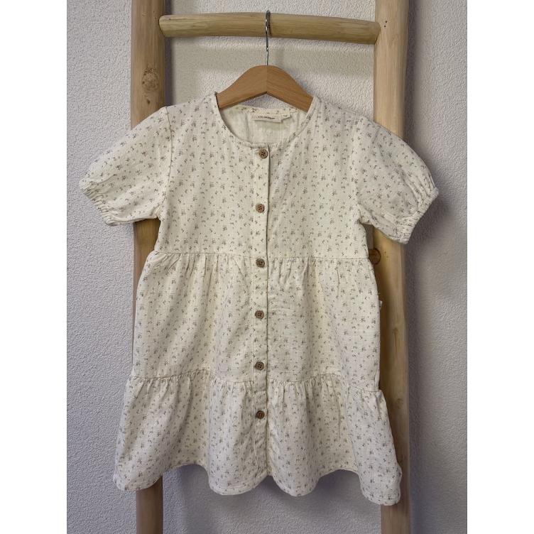 Pre-Loved Kleid – Lil’ Atelier I Weiss mit Blumenprint I Grösse 98