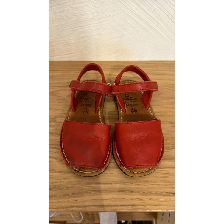 Pre Loved Ledersandalen von Avarca I Rot I Gr. 25