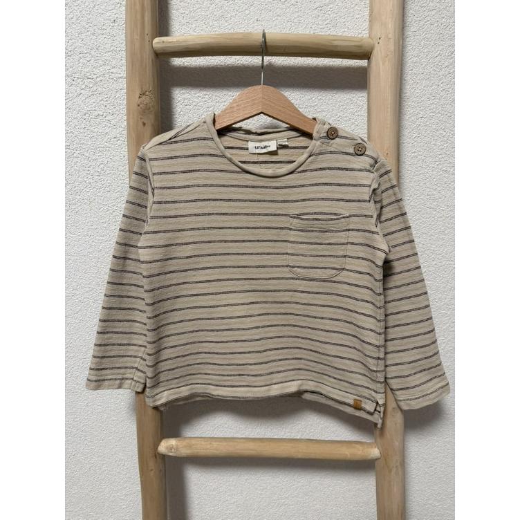Pre-Loved Oberteil von Lil’ Atelier | Beige gestreift | Grösse: 116